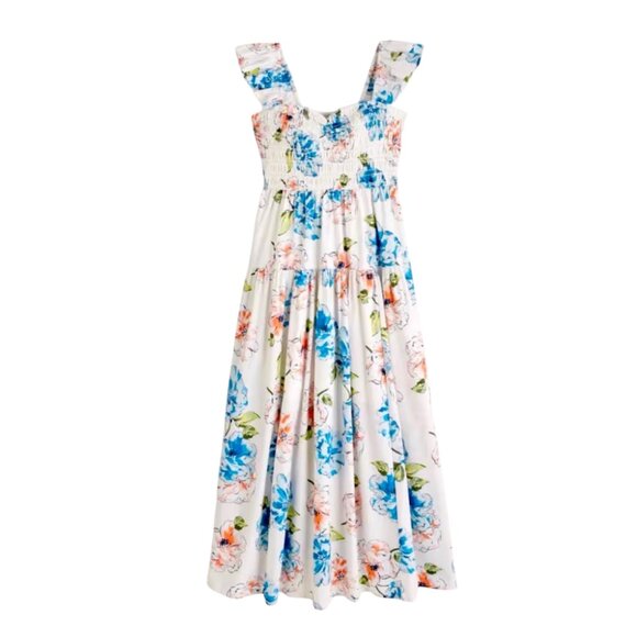 Abercrombie & Fitch Dresses & Skirts - Abercrombie & Fitch Ruffle Strap Smocked Midi Dress